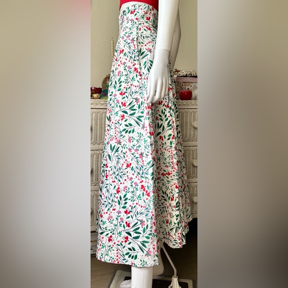 Boden Brooke Utility 100% Cotton Midi skirt in Spring floral print Size 4R NWOT - Picture 4 of 10